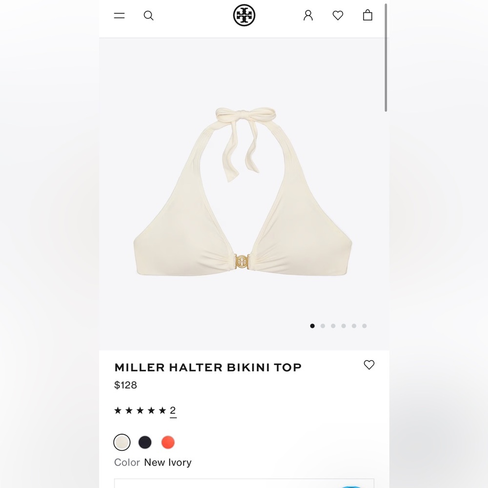 Tory Burch Miller Halter bikini top